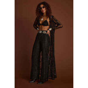 12th Tribe Ambrose Black Lace Kimono Size SS